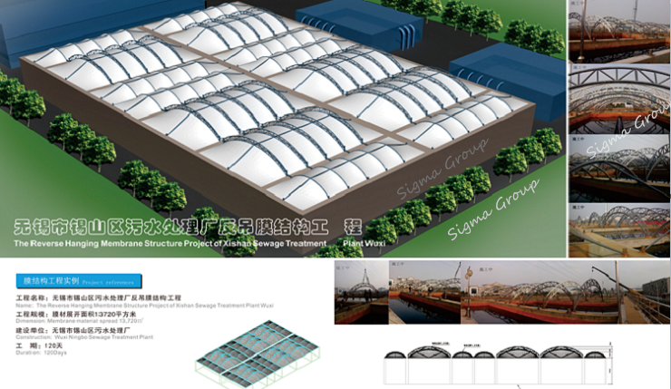 The Reverse Hanging Membrane Structure Project of Xishan Sewage Treatment Plant in Wuxi